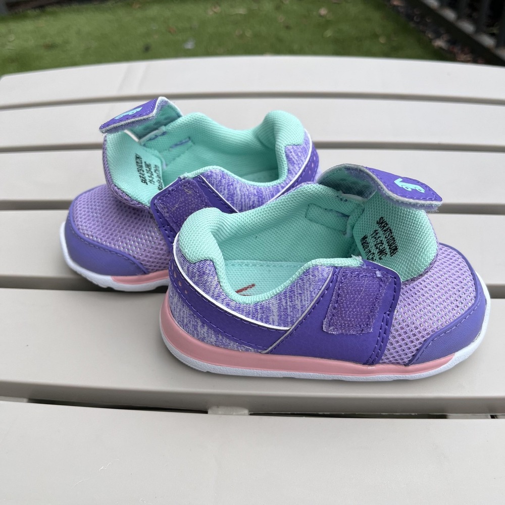 See Kai Run Shoes Toddler 5 Purple Mint Hook & Loop Mesh Sneakers - Picture 4 of 6